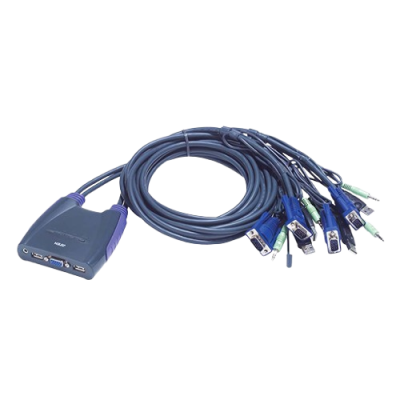 Aten 4-Port USB VGA/Audio Cable KVM Switch (1.8m)